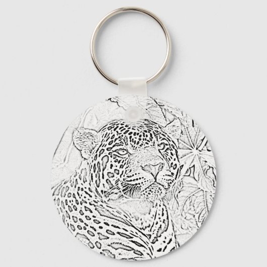 Jaguar (black) keychain キーホルダー (正面)