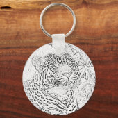 Jaguar (black) keychain キーホルダー (正面)