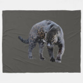 Jaguar Diablo gray fleece blanket フリースブランケット (正面(横))