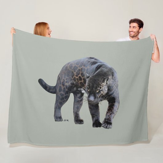 Jaguar Diablo light gray fleece blanket フリースブランケット (インサイチュ)