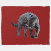 Jaguar Diablo red fleece blanket フリースブランケット (正面(横))