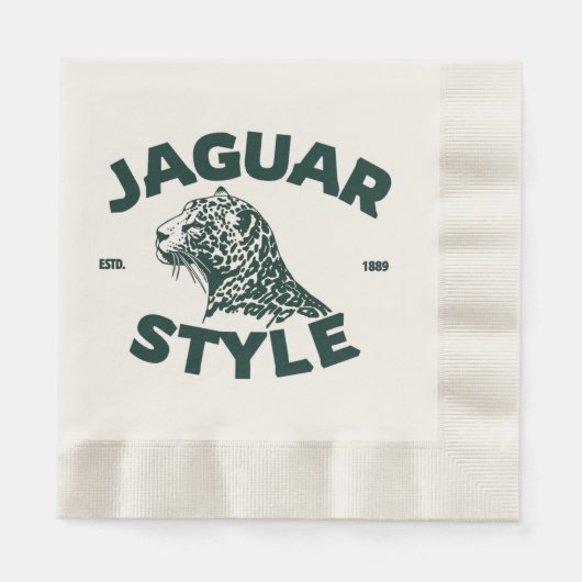 Jaguar Napkins 縁ありランチョンナプキン (正面)
