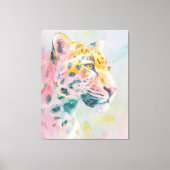 Jaguar Painting – Wild Jungle Art Print, Tropical  キャンバスプリント (正面)
