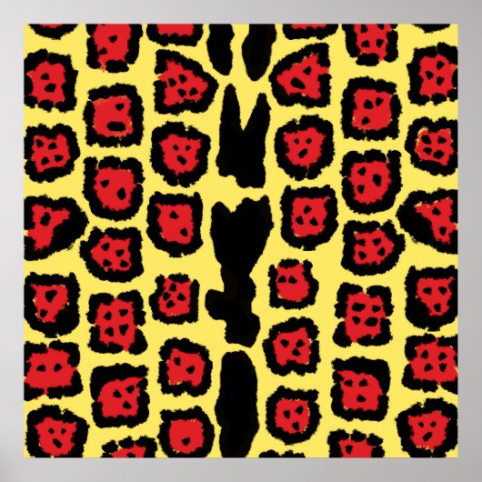 Jaguar Pattern in Blood Orange on Lemon Curd ポスター (正面)