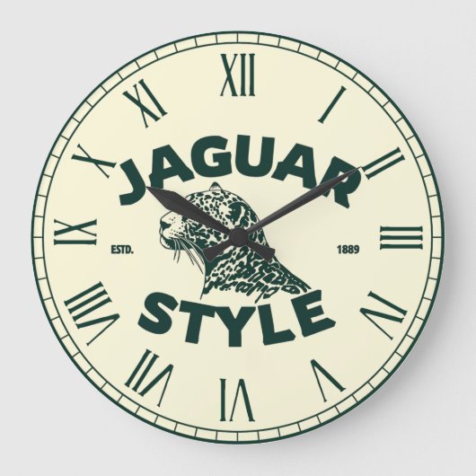 Jaguar Round Clock ラージ壁時計 (正面)