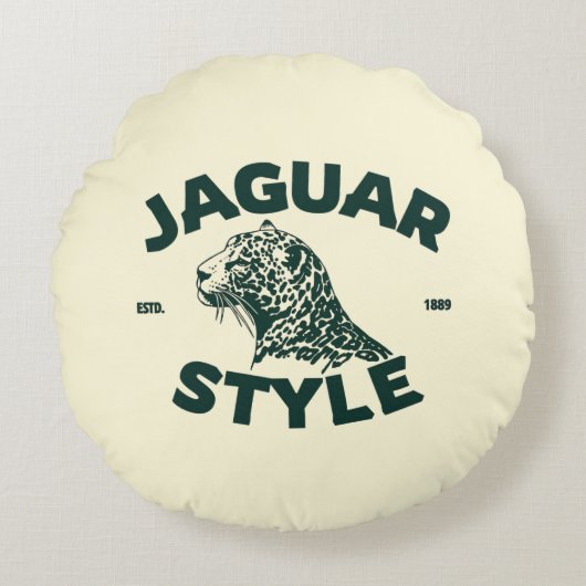 Jaguar Round Pillow ラウンドクッション (正面)