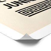 Jaguar Spirit Wall Art, Mosaic Linework, Beige ポスター (角)