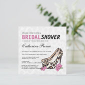 Jaguar Stiletto Hibiscusの女性のブライダルシャワー 招待状 (スタンド正面)