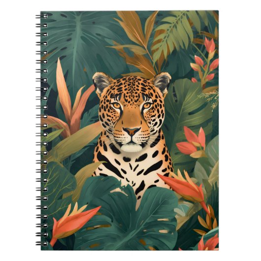 Jaguar Tropical Botanical Notebook ノートブック (正面)