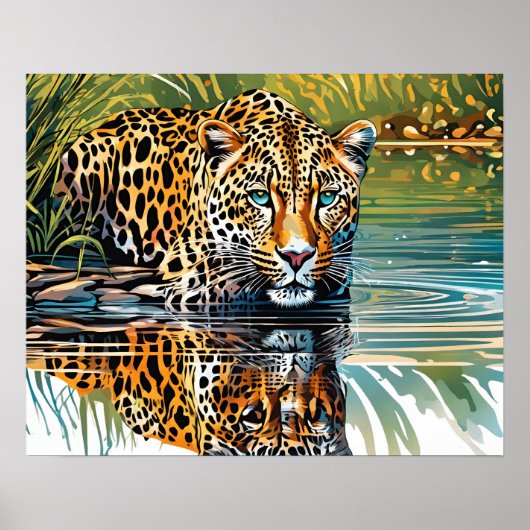 Jaguar Unframed PosterまたはInstant Download ポスター (正面)