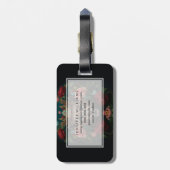 Jaguar with Crown in Flowers Painting              ラゲッジタグ (裏面縦)