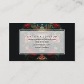 Jaguar with Crown in Flowers Painting              名刺 (裏面)