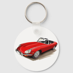 Jaguar XKE Red Car キーホルダー