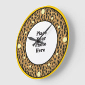 Jaguar Your Photo Wall Clock ラージ壁時計 (傾斜)