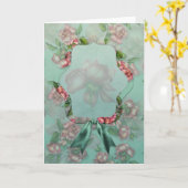 Jaguarwomanの"ビクトリア時代の人ばら色のNotecards " カード (黄色い花)