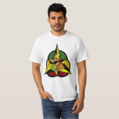 Jahの鍵による聖三位一体Haile Selassie Rastafari Tシャツ (正面フル)