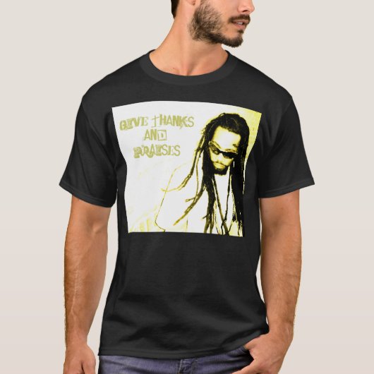 Jah私証人の司会者の"感謝"のティー与えて下さい Tシャツ (正面)