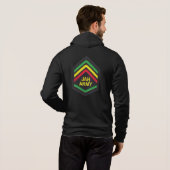 Jah Army Rasta Reggae Roots Zipper Zip Hoodie パーカ (裏面フル)