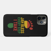 Jah Bless Every Step I take ラスタ Case-Mate iPhoneケース (裏面(横))