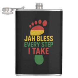 Jah Bless Every Step I take Rasta フラスク