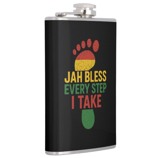Jah Bless Every Step I take Rasta フラスク (右)