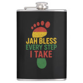 Jah Bless Every Step I take Rasta フラスク (正面)