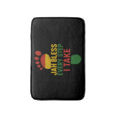 Jah Bless Every Step I take Rastafarian Flag Rasta バスマット (正面縦)