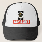 Jah Bless - Haile Selassie - Rasta Trucker Cap キャップ (正面)