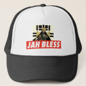 Jah Bless - Haile Selassie - Rasta Trucker Cap キャップ (正面)