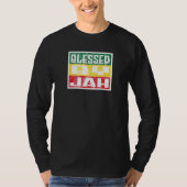 Jah Bless Rasta Raggae Ragga Roots God Rasta Tシャツ (正面)