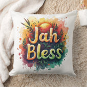 Jah Bless Reggae Watercolor  クッション (ブランケット)