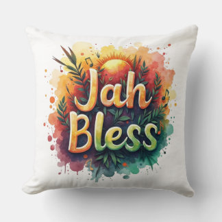 Jah Bless Reggae Watercolor クッション