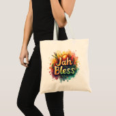 Jah Bless Reggae Watercolor トートバッグ (正面(商品))