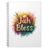 Jah Bless Reggae Watercolor ノートブック (正面)