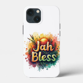 Jah Bless Reggae Watercolor Case Rasta Vibes & Art iPhone 13 Miniケース
