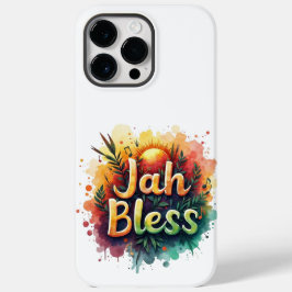 Jah Bless Reggae Watercolor Case Rasta Vibes Art Case-Mate iPhone 14 Pro Maxケース