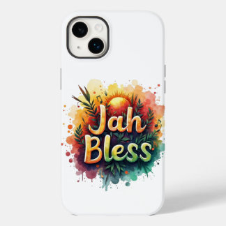 Jah Bless Reggae Watercolor Case – Rasta Vibes  Case-Mate iPhone 14 Plusケース