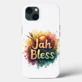 Jah Bless Reggae Watercolor Vibrant Rasta Art iPhone 13ケース