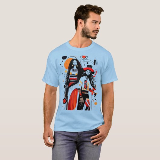 Jah Live Rasta Art Tシャツ (正面フル)