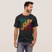 Jah Live Rasta Colors Distressed Reggae Tシャツ (正面フル)
