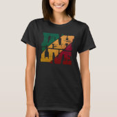 Jah Live Rasta Colors Distressed Reggae Tシャツ (正面)