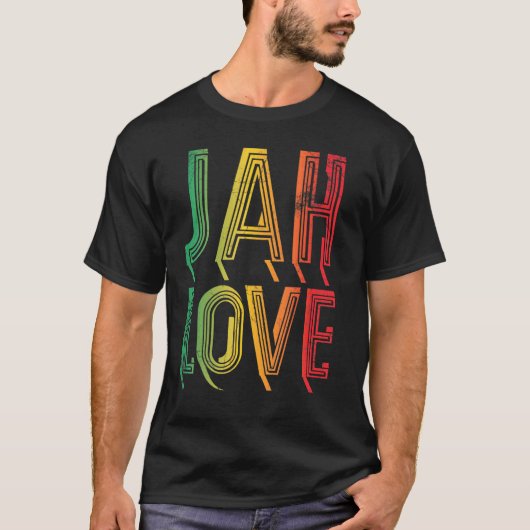 Jah Love For Reggae Rasta Tシャツ (正面)