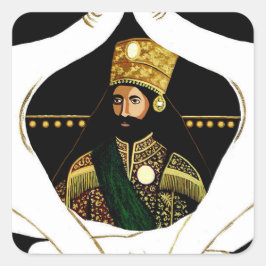 Jah Rastafara Haile Sleassie Blessed Love Sticker  スクエアシール