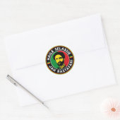 Jah Rastafara Haile Sleassie Royal Rasta Sticker  ラウンドシール (封筒)