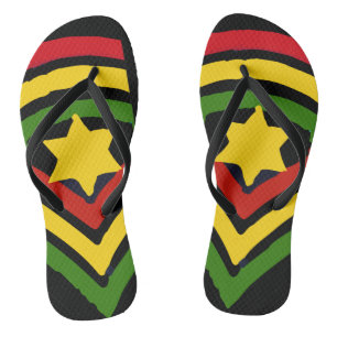 Jah Rastafariのジャマイカのレゲエのビーチサンダル ビーチサンダル