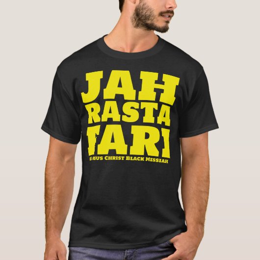 JAH RASTAFARI & BLACK MESSIAH Basic Dark T-Shirt Tシャツ (正面)