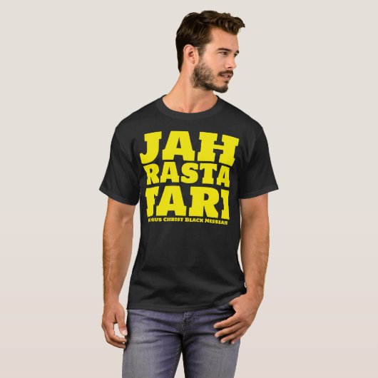 JAH RASTAFARI & BLACK MESSIAH Basic Dark T-Shirt Tシャツ (正面フル)