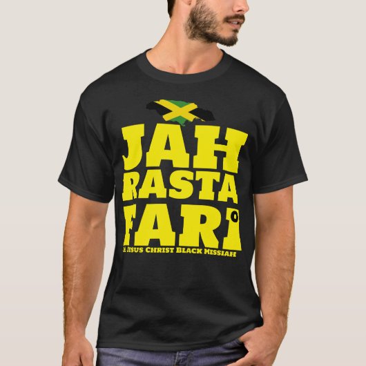 JAH RASTAFARI & BLACK MESSIAH Basic Dark T-Shirt Tシャツ (正面)
