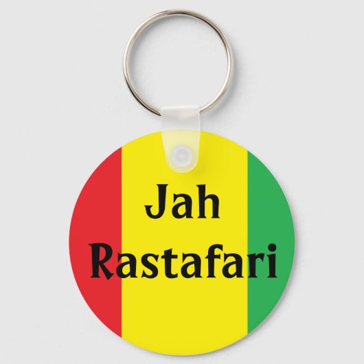 Jah Rastafari Design Rasta Keychain キーホルダー (正面)