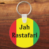 Jah Rastafari Design Rasta Keychain キーホルダー (正面)